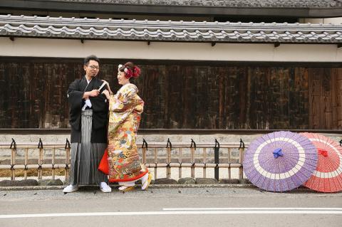 むすびの和婚　色打掛　大垣名所撮影プラン