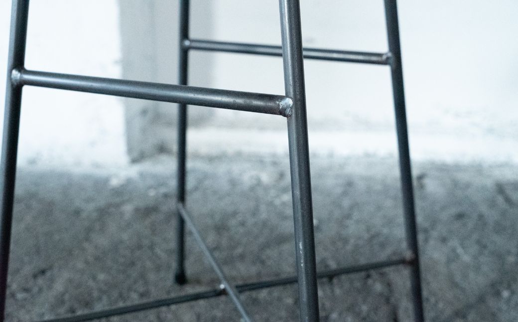 アイアン スツール 本革 HIGH SK STOOL BROWN HIGH