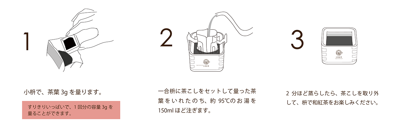 ひのきの香りとともに味わう大和紅茶(やまとこうちゃ)