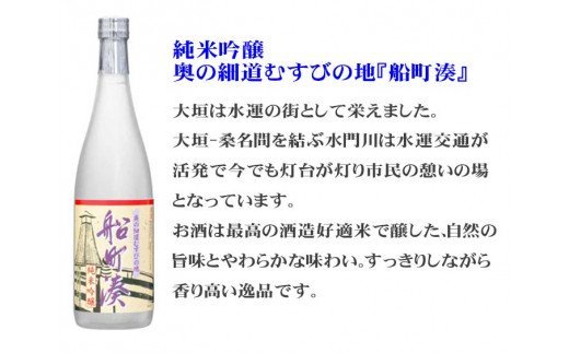 大垣むすびの地　こだわりの地酒セット　720ml×3本（俳句ラベル・船町港・バロンテッシン）