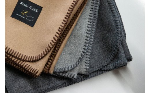 高級ラムウールブランケット　キャメル キャメル