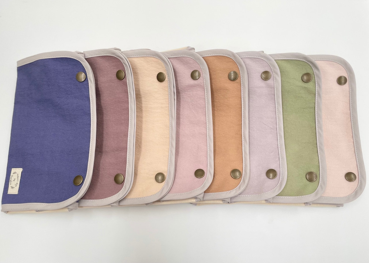 【のこり染】ティッシュボックスカバー　あずき