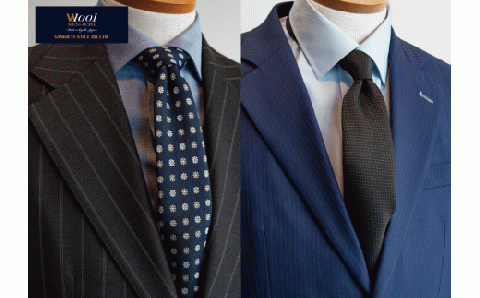 オーダースーツ 2着 仕立券 最高級服地＜SEN-ICHI＞使用 国内縫製