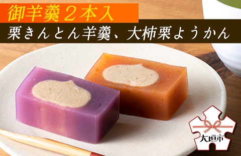 御羊羹２本入（栗きんとん羊羹、大柿栗ようかん）