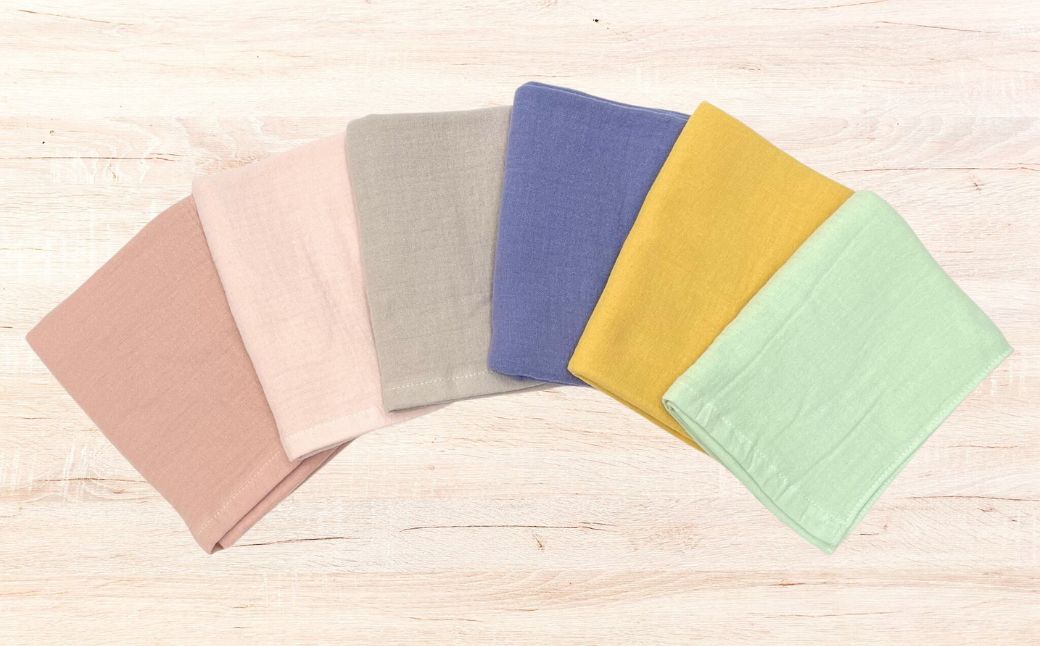 【のこり染】ミニタオル 6色セット