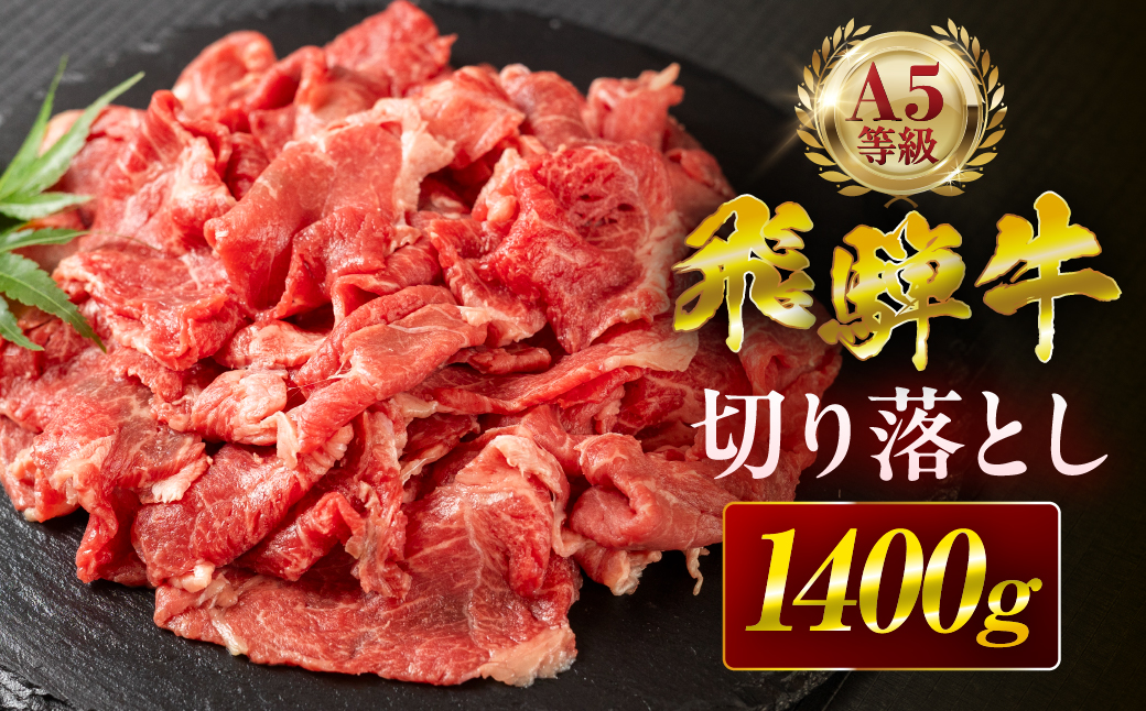 【12回定期便】飛騨牛 A5 1400g ちょっと良い 切り落とし 牛肉 和牛 1400g × 12回