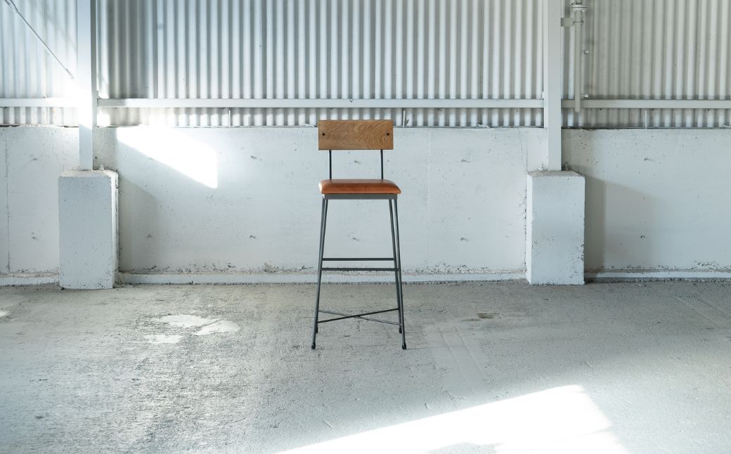 SK COUNTER CHAIR -本革- ブラウン 椅子 ブラウン