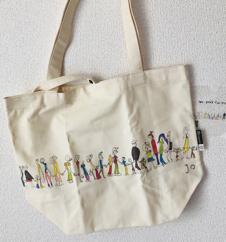 のこり染め　エコバック（Jo's worldコラボ）　大豆