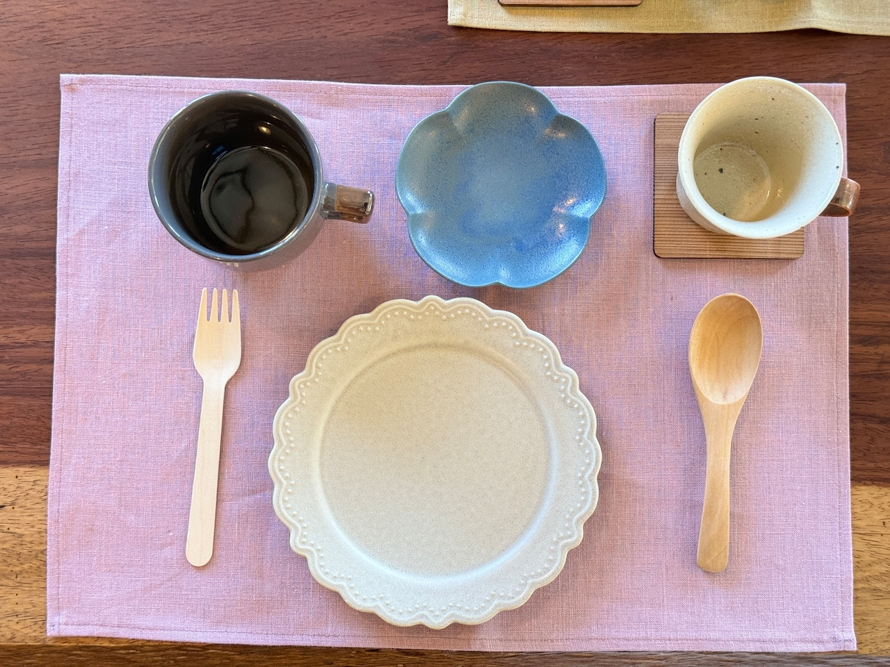 【のこり染】ランチョンマット　ワイン