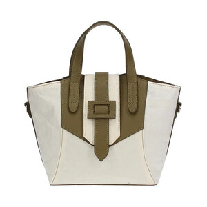 【和然WASHIKA】和紙×牛革ベルトデザインBAG カラー：オリーブ オリーブ