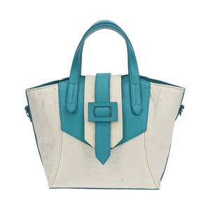 【和然WASHIKA】和紙×牛革ベルトデザインBAG カラー：ターコイズブルー ターコイズブルー