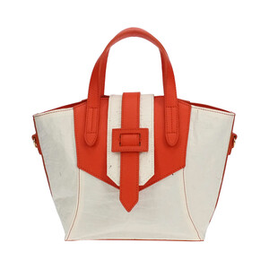 【和然WASHIKA】和紙×牛革ベルトデザインBAG カラー：オレンジ オレンジ