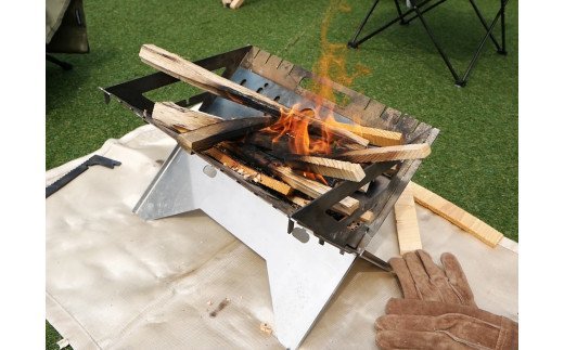 【Hot Camp】 Fire Base 焚き火台 Mサイズ ステンレス製