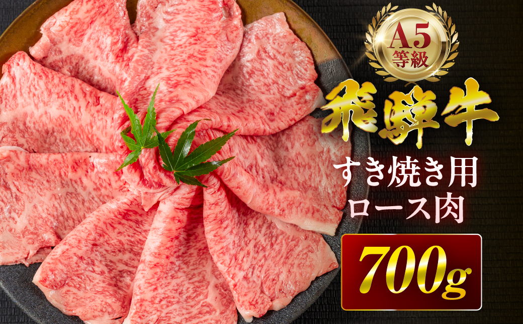 【6回定期便】飛騨牛 A5 700g すき焼き用 ロース肉 牛肉 和牛 700g × 6回