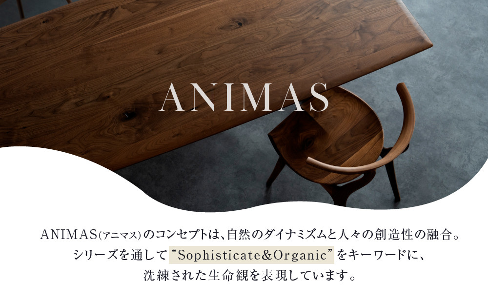 【KASHIWA】ANIMAS(アニマス)サイドチェア ウォールナット | 飛騨の家具 椅子 インテリア 柏木工 AM089