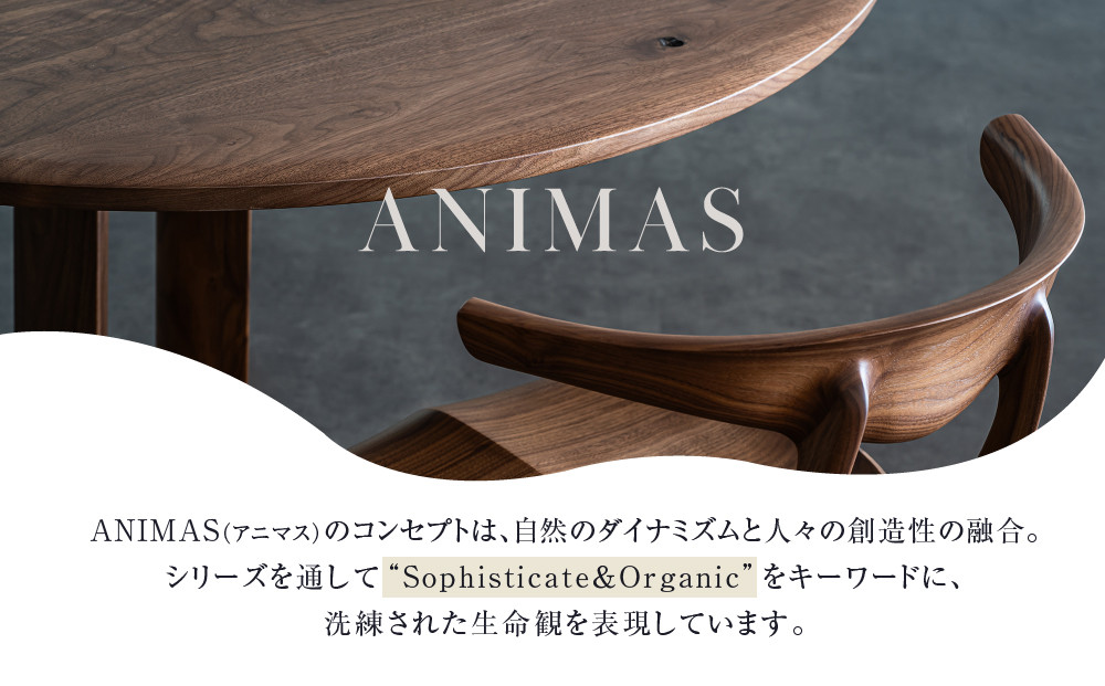 【KASHIWA】ANIMAS(アニマス)ラウンドテーブル 直径120cm |おしゃれ おすすめ 飛騨の家具 ウォールナット 柏木工 AM091