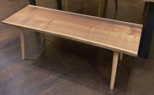 耳付ベンチ | ベンチ ダイニングベンチ 幅120cm リビング ダイニングチェア 椅子 無垢材 天然木 ブラックウォルナット レッドオーク チェア  長椅子 腰掛け 雉子舎 AP041