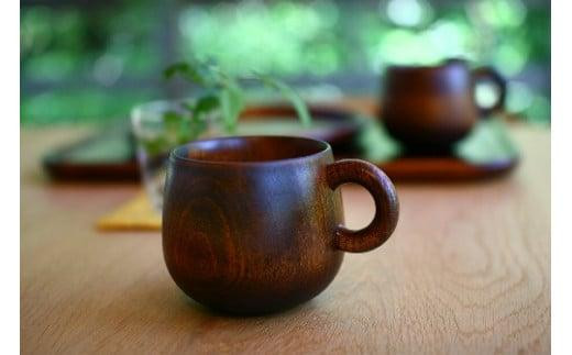 【高島屋選定品】まあるい木のマグカップ | ギフトラッピング対応 木製 国産 プレゼント 可愛い お祝い 日本製 おしゃれ 飛騨高山【オークヴィレッジ】ATOV015