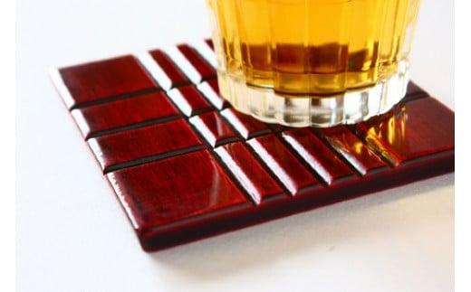 【nokutare】 飛騨春慶のコースター ４枚セット 木製 飛騨の匠 伝統工芸 春慶塗 飛騨高山 ノクターレ CB015