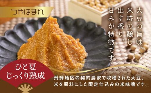 飛騨味噌 4種詰め合わせ（つやほまれ・こうじ味噌・あわせ味噌・いなか味噌 各450g）| 味噌 糀屋柴田春次商店 ET009