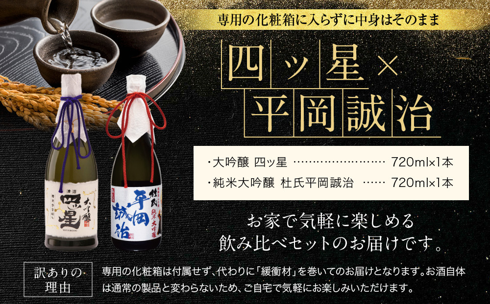 【訳あり】フルーティーな大吟醸飲み比べセット | 日本酒 酒蔵 セット 飲み比べ 宅飲み 酒 有限会社舩坂酒造店 FB057