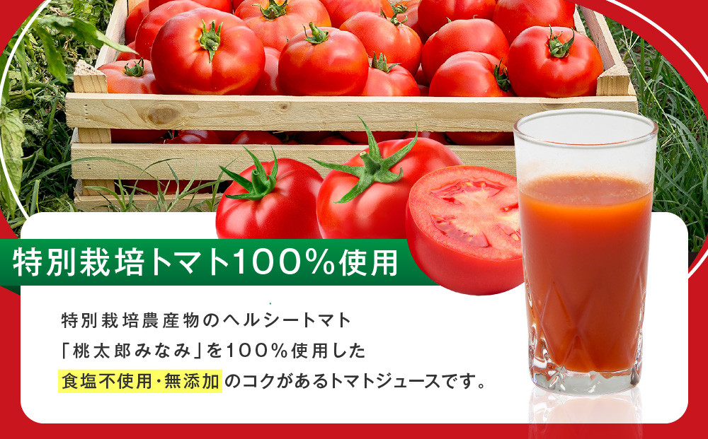 特別栽培農産物トマトジュース 2本 | とまじゅ トマト とまと TOMATO ヘルシートマト 桃太郎みなみ 野菜ジュース 山宗農園 HV003