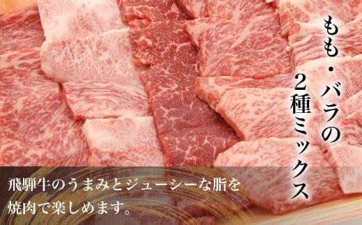 飛騨牛 焼肉 （ もも / バラ ） 2種入り300g | もも肉 バラ肉 食べ比べ A5等級 ブランド牛 和牛 焼肉セット 雌牛 牝牛 バーベキュー キャンプ 飛騨高山 肉の朝日屋 JX011