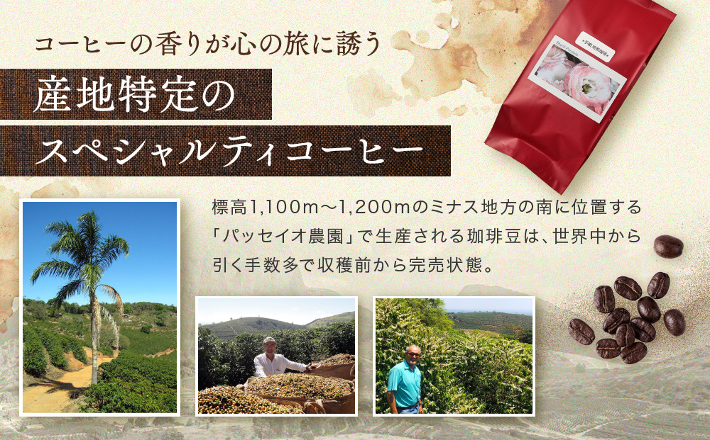 【手網焙煎】久々野ふるさとの香り ブラジル パッセイオ農園 100ｇ | 焙煎 珈琲 コーヒー パッセイオ農園 ブラジル あそびば.coffee 栄徳屋　LC011