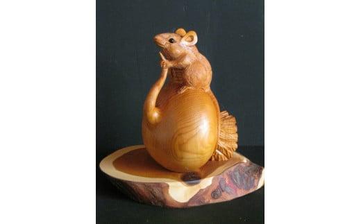 【数量限定】飛騨一位一刀彫 株の値上り | 伝統工芸 ネズミ ねずみ イチイ 一位一刀彫 一位一刀 一刀彫 工芸品 縁起物 品 置物  木彫り 飛騨高山 吉野彫刻 MC014