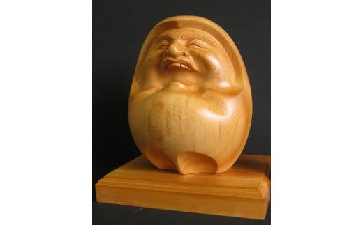 【数量限定】飛騨一位一刀彫 福だるま（中）| 伝統工芸品 いちい イチイ 一位一刀彫 一位一刀 一刀彫 工芸品 縁起物 品 置物 木彫り 飛騨高山 吉野彫刻所 MC018