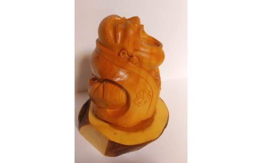 【数量限定】飛騨一位一刀彫 気楽坊（大） | 伝統工芸品 いちい イチイ 一位一刀彫 一位一刀 一刀彫 工芸品 縁起物 品 置物 木彫り 飛騨高山 吉野彫刻所 MC033