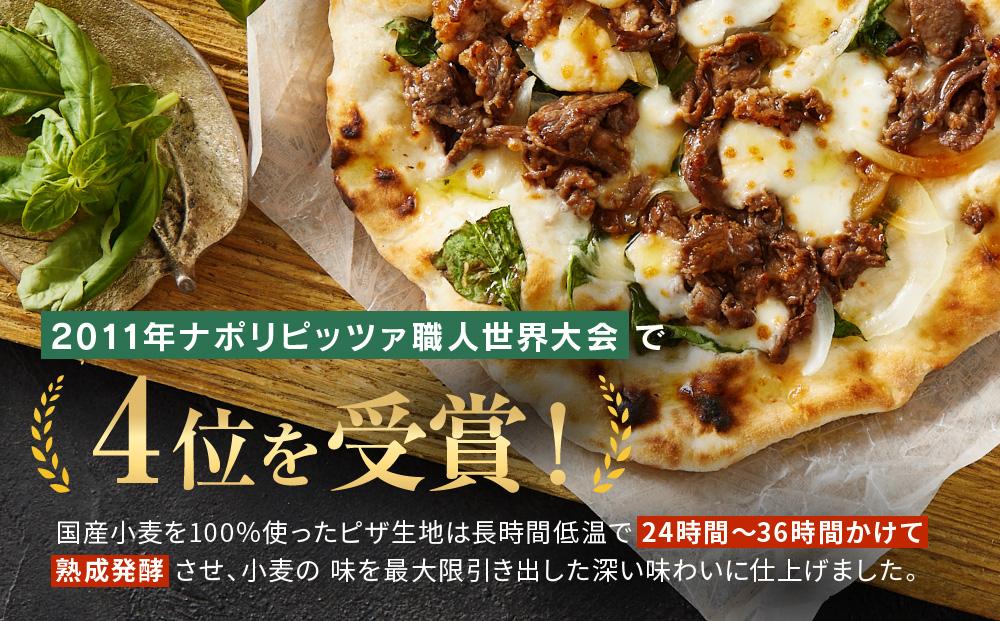 飛騨牛と飛騨ほうれん草と飛騨産モッツァレラチーズを使った飛騨牛焼肉ピッツァ 1枚 | 石窯 ピザ パーティ 国産小麦 チーズ 職人 おいしい 株式会社Vittorio SC006