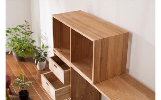 【12月配送】2KOBAKO | 年内発送 ニコバコ 国産材 オープン 2段 木製 家具 収納棚 木箱 無垢材 飛騨の家具 収納 スタッキング シンプル ラック おしゃれ 人気 おすすめ【オークヴィレッジ】AH034VC12