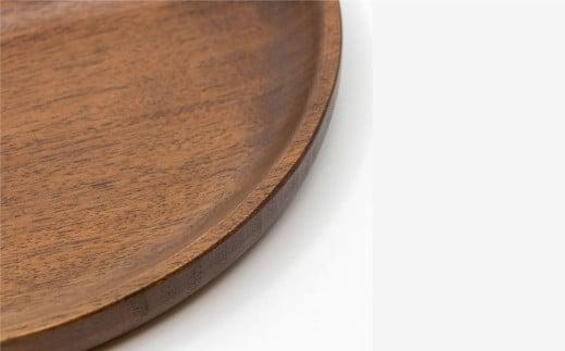 TaKuMi Craft カフェプレート ブラックウォールナット 木製 無垢材 天然ウッドプレート 皿 お皿 キッチン用品 プレート カフェ風 カフェ ウッドプレート 丸皿 天然木 食器 自然色 飛騨高山 匠館 BL026