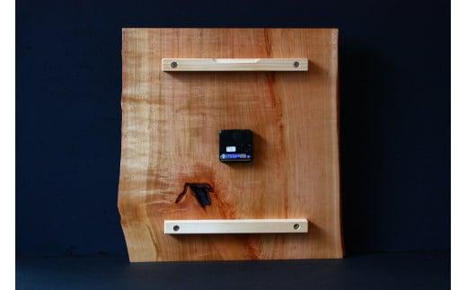 【nokutare】 壁掛け時計 耳付き 大 時計 フック付き 電池付き 木製 木目 広葉樹 サクラ クリ 天然木 時計 飛騨高山 ノクターレ CB037