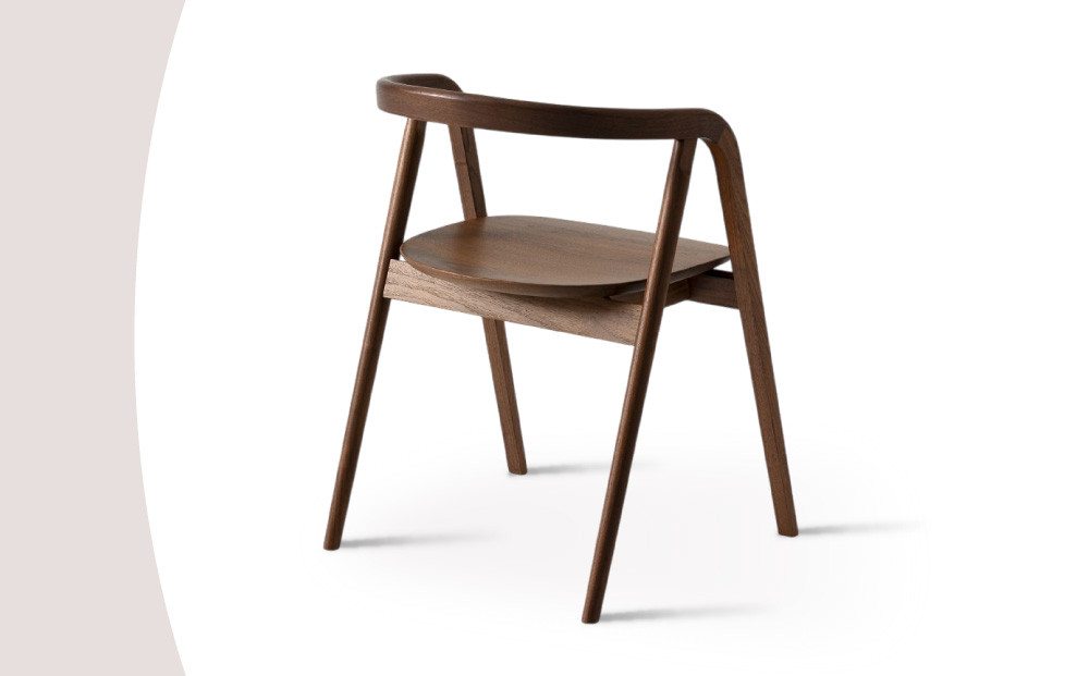 【飛騨の家具】HIDA　SHIKA　シカ　アームチェア(板座)　ウォルナット|家具 椅子 和室 洋室 チェア イス インテリア 木製 国産 飛騨家具 飛騨高山 飛騨産業(株) CG312