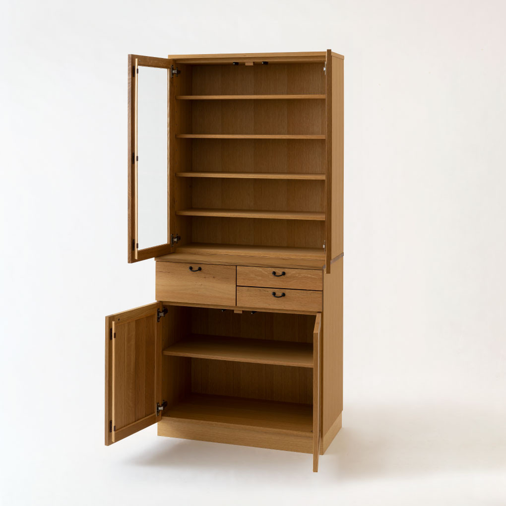 【飛騨の家具】HIDA　然Package　Model　キッチンキャビネット　小（PM502F） ｜家具 木製 キャビネット キッチン 収納 インテリア おしゃれ 人気 おすすめ 国産 飛騨家具 飛騨産業 CG431