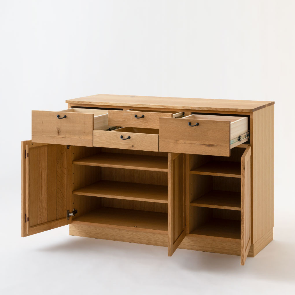 【飛騨の家具】HIDA　然Package　Model　ミドルキャビネット（PM543F） ｜家具 木製 キャビネット キッチン 収納 インテリア おしゃれ 人気 おすすめ 国産 飛騨家具 飛騨産業 CG433