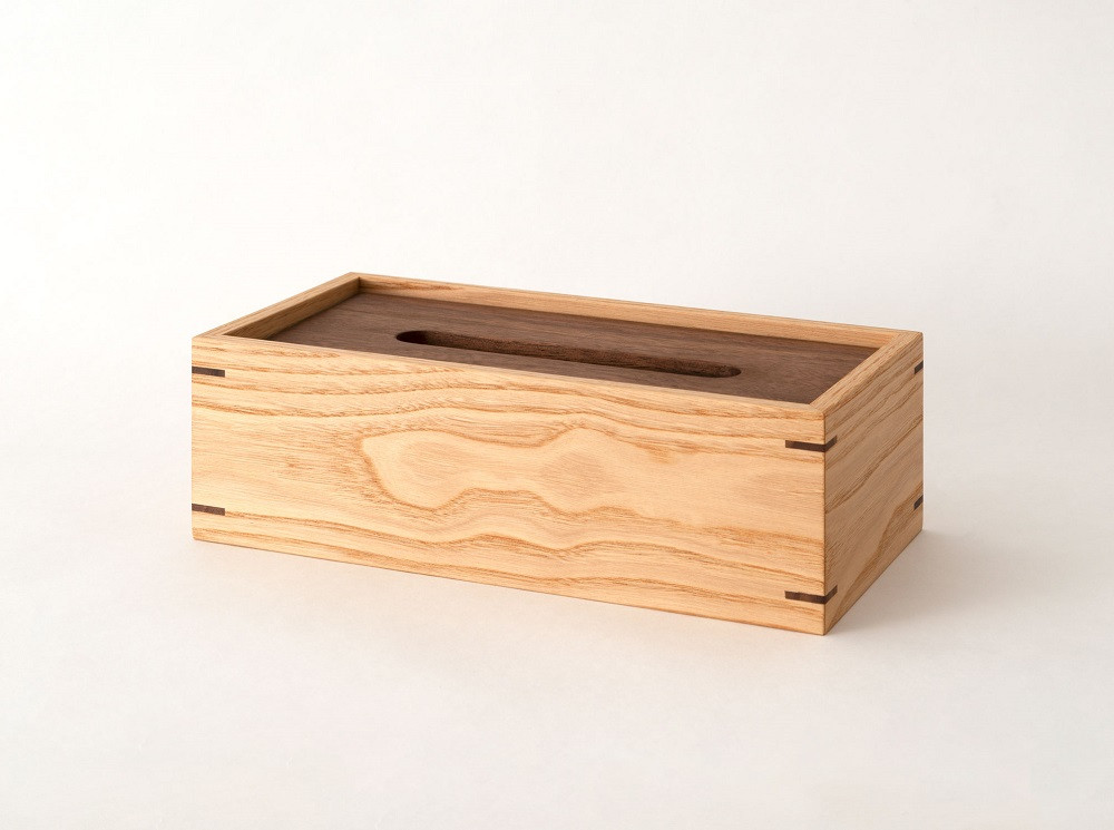 【飛騨の家具】HIDA　HIDA雑貨 ティッシュBOX （国産クリ材）(AC822C)｜木製 木 木目 天然木 ウッド シンプル ティッシュ ボックス リビング ダイニング 飛騨家具 飛騨産業 CG439