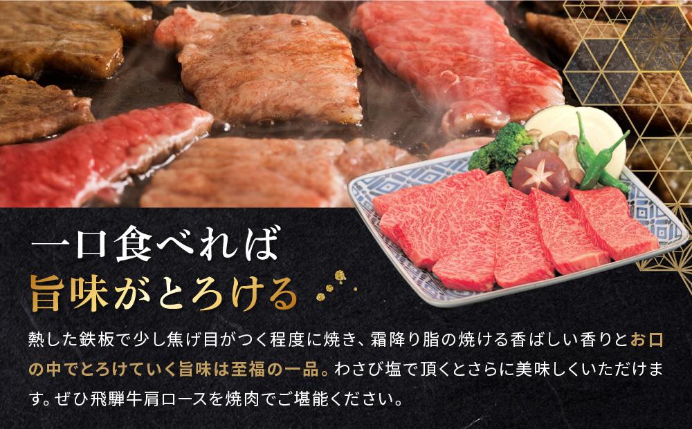 飛騨牛 肩ロース 焼肉用 500ｇ|国産牛 黒毛和牛 和牛 肉 ブランド 飛騨高山 飛騨農協 CP004