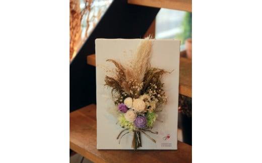 キャンバスフラワー ( プリザーブドフラワー ・ ライフラワー ) 飾り 花 壁面  FJ002