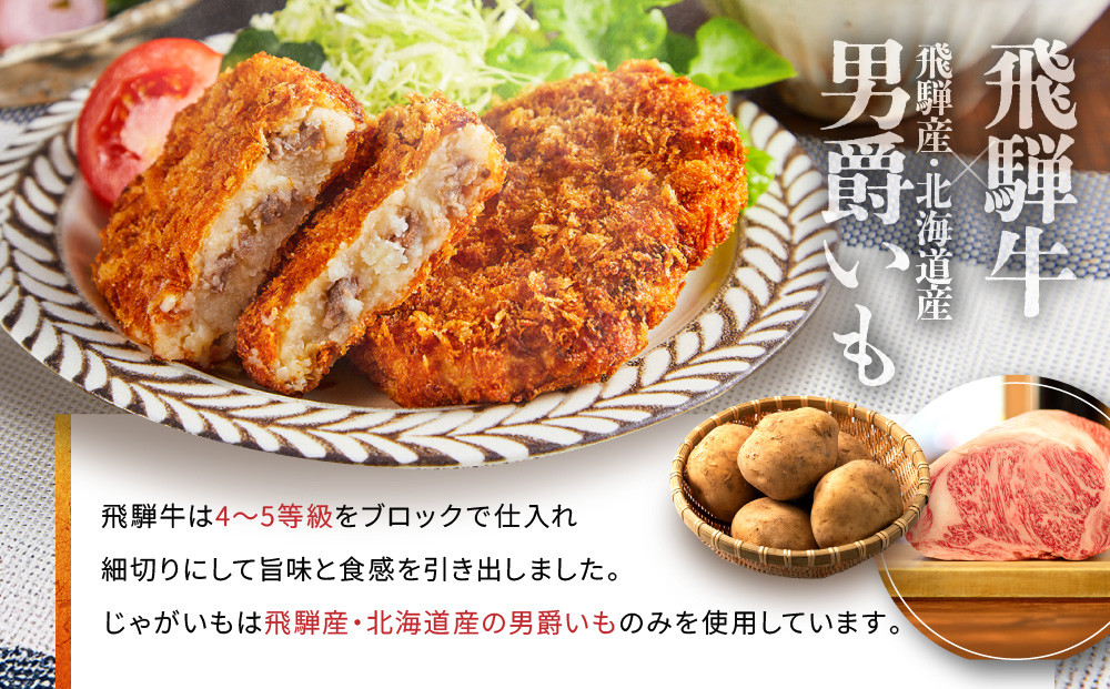 【定期便全3回】飛騨牛コロッケ食べ比べ定期便（通常・ピリ辛・プレミアム）| 大きめ 人気 食べ比べ 飛騨牛 コロッケ レンジ 揚げ調理済 飛騨高山 ひだコロッケ本舗 FU100