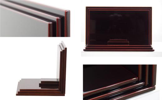 【年内配送 12月18日まで受付】「INORI STAGE 〔紅春慶〕」| 年内発送 総無垢材 祈りステージ お仏壇 手元供養 仏壇 供養台 コンパクト 春慶 春慶塗 工芸 工芸品 コンパクト 紅色 飛騨高山 工匠館 GM012