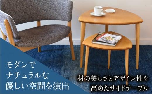 サイドテーブル （ハイタイプ） KTST-08 オーク | テーブル 三角 おしゃれ 北欧 デンマーク 飛騨高山 キタニジャパン GP009　