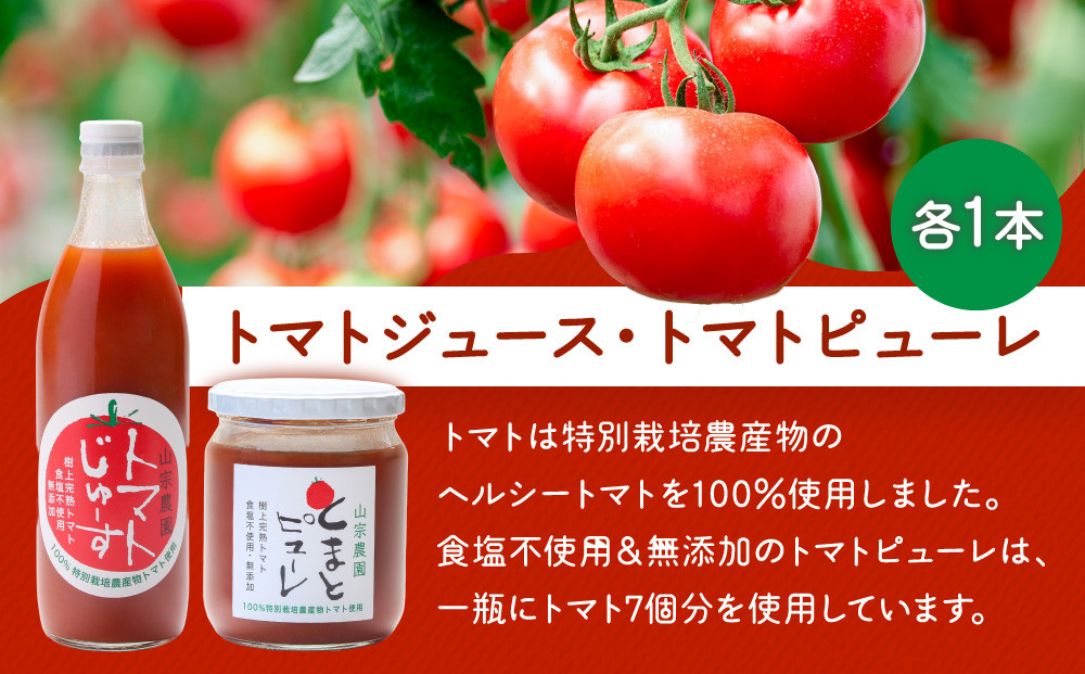 山宗農園のギフトセット 龍のかがやきみそ1個 トマトジュース１本 トマトピューレ１本 | 龍の瞳由来のお味噌 みそ ヘルシートマト 食塩不使用 保存料不使用 発酵 山宗農園 HV002