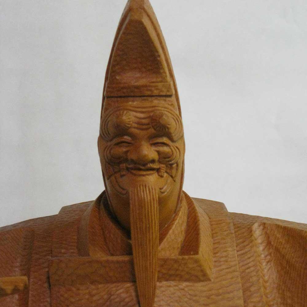 【数量限定】飛騨一位一刀彫 翁舞 | 伝統工芸 いちい イチイ 一位一刀彫 一位一刀 一刀彫 工芸品 縁起物 品 置物  木彫り 飛騨高山 吉野彫刻所 MC001