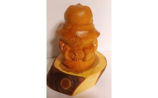 【数量限定】飛騨一位一刀彫 気楽坊（小） | 伝統工芸 いちい イチイ 一位一刀彫 一位一刀 一刀彫 工芸品 縁起物 品 置物  木彫り 飛騨高山 吉野彫刻所 MC012