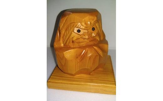 【数量限定】飛騨一位一刀彫 角達磨（大）| 伝統工芸品 いちい イチイ 一位一刀彫 一位一刀 一刀彫 工芸品 縁起物 品 置物 木彫り 飛騨高山 吉野彫刻所 MC016