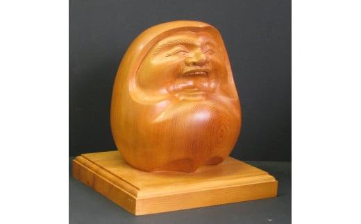 【数量限定】飛騨一位一刀彫 福だるま（大） | 伝統工芸品 いちい イチイ 一位一刀彫 一位一刀 一刀彫 工芸品 縁起物 品 置物 木彫り 飛騨高山 吉野彫刻所 MC034