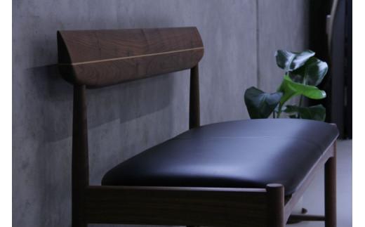 シズクルベンチ1200 WN／本革ブラックダイニングチェア 飛騨の家具 飛騨家具 木馬舎 AY039